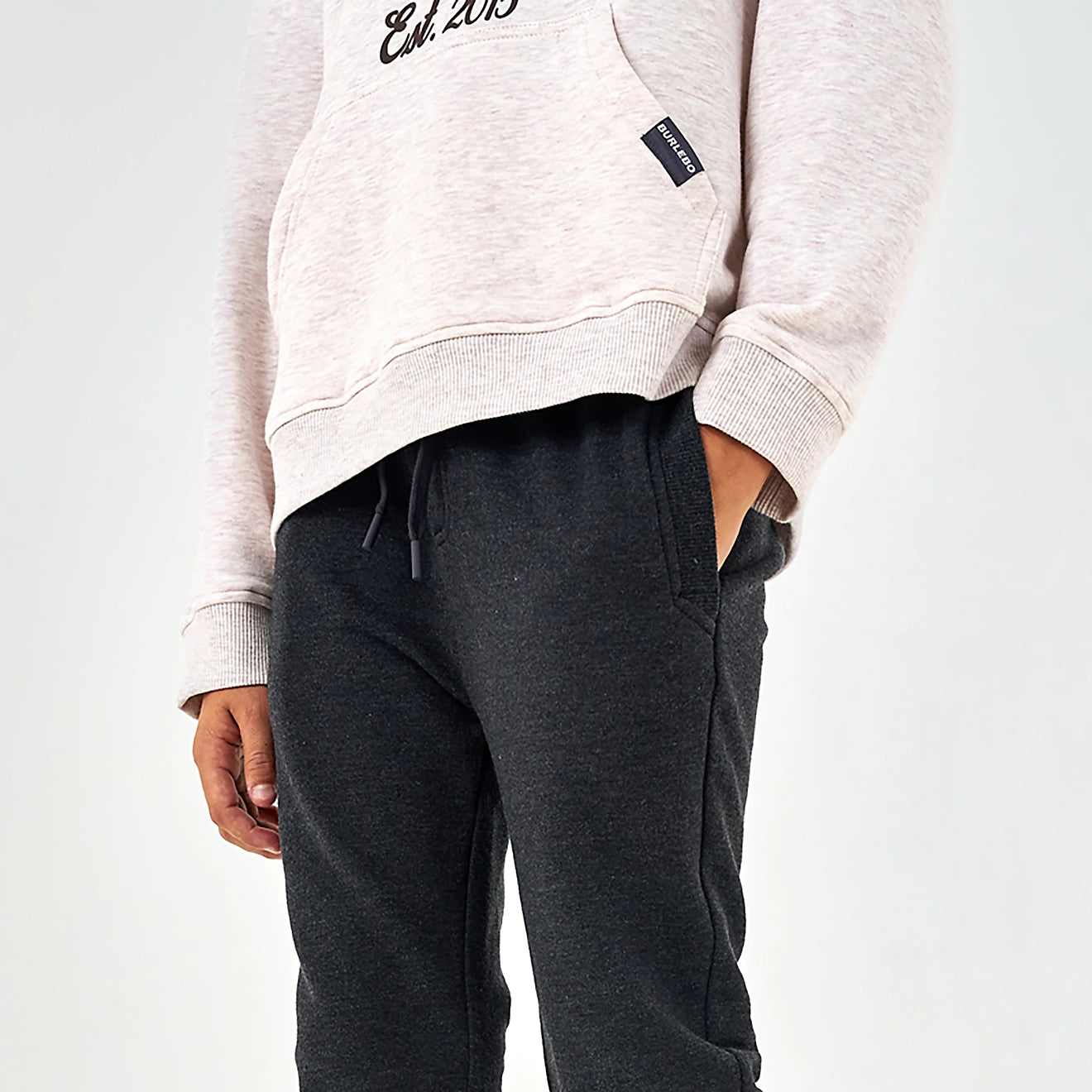 Burlebo Youth Fleece Jogger - Heather Black - Medium