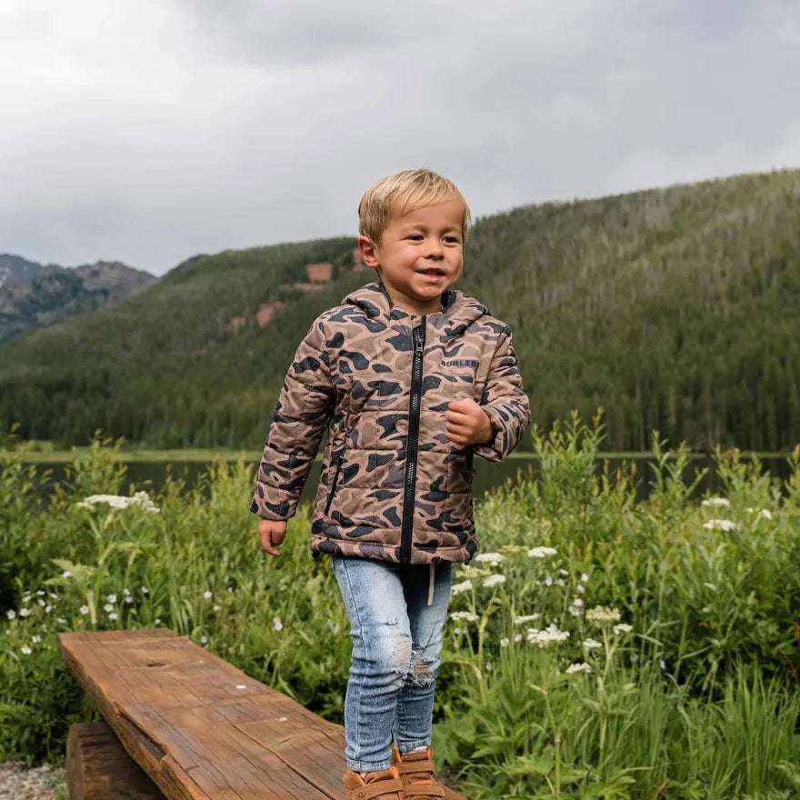 Burlebo Kids Puffer Jacket - Gauge Camo