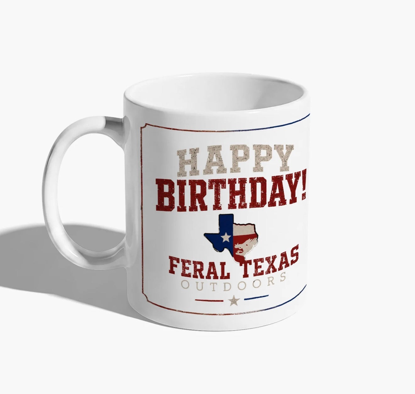 Feral Texas Outdoors Happy Birthday Mug