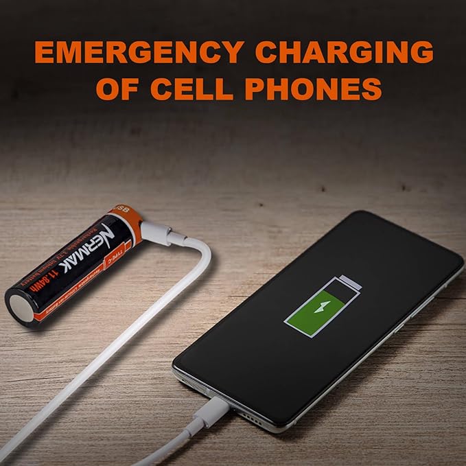 NERMAK 3.7V 3200mAh USB Rechargeable Lithium lon Batteries for Lumi(2)