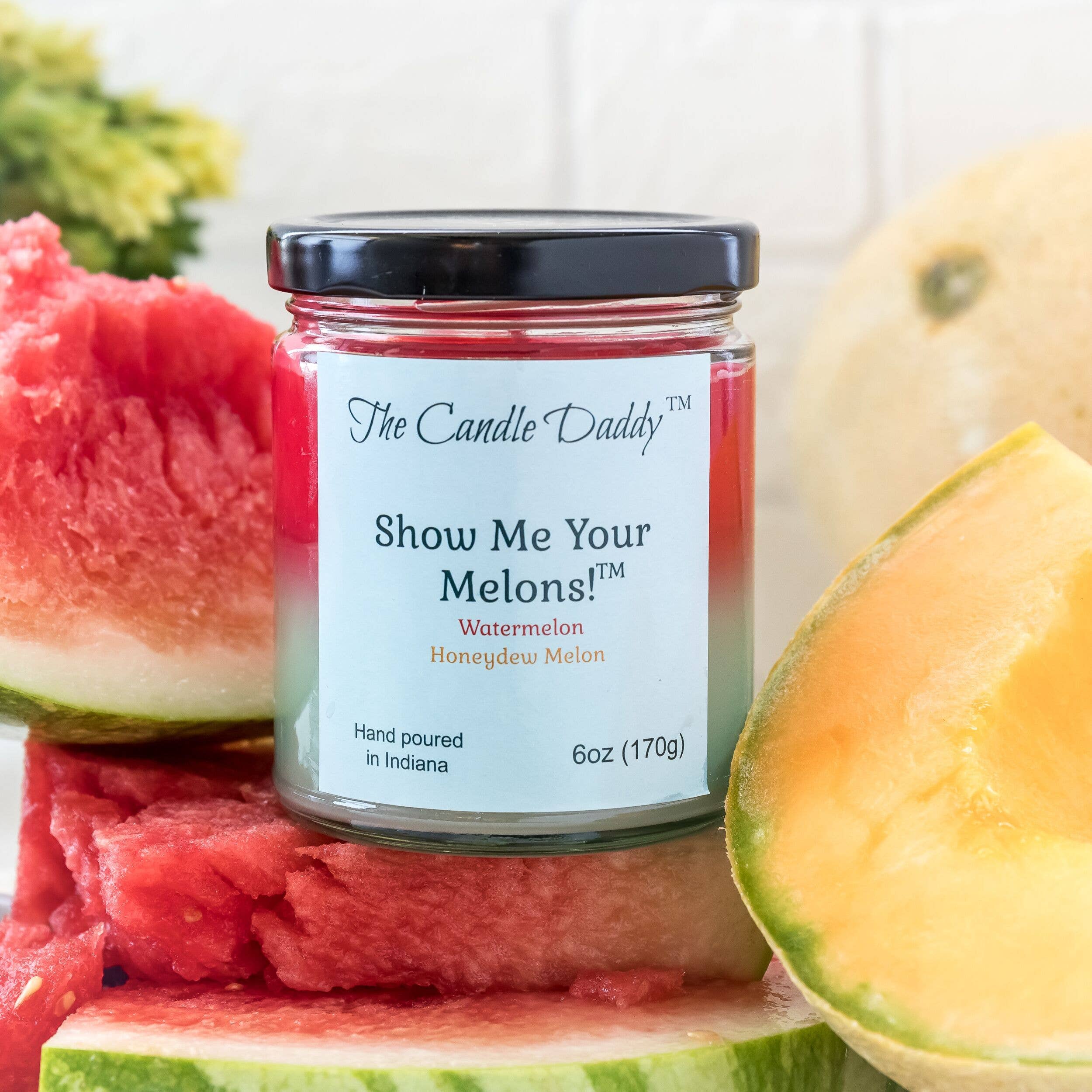 The Candle Daddy - Show Me Your Melons - Watermelon & Honeydew Scented Candle