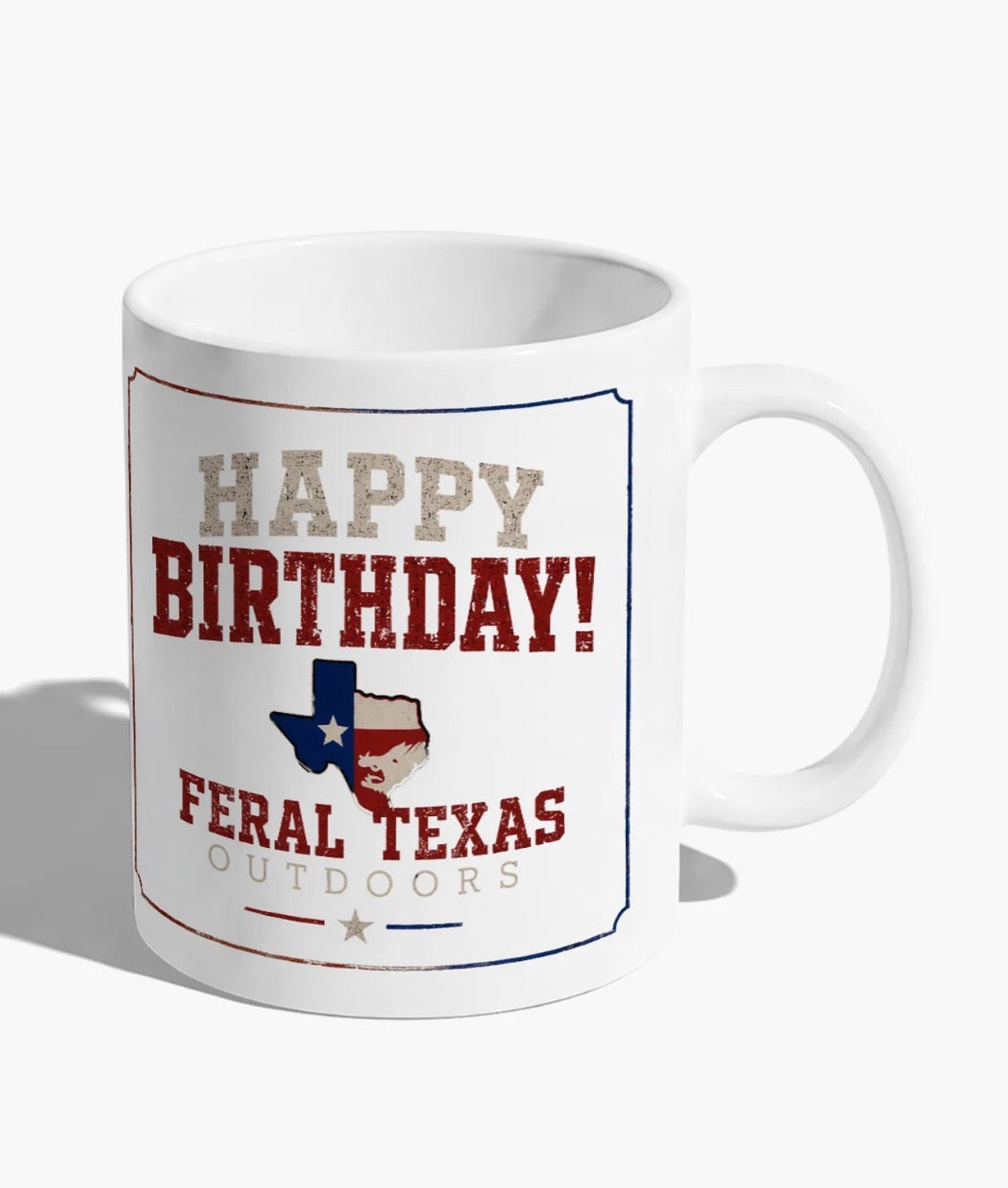 Feral Texas Outdoors Happy Birthday Mug