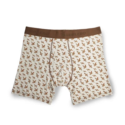 Burlebo Boxer Briefs - Black Camo, Mallards Flying In, & Tiger Stripe Camo Wetland