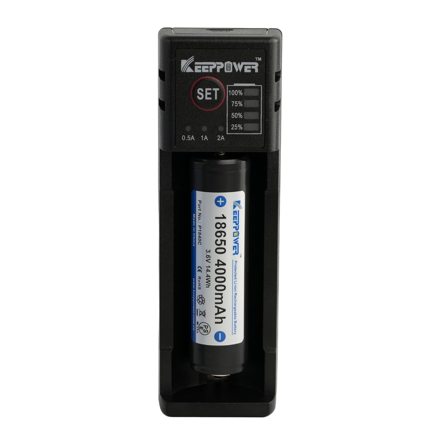 Keeppower K1 USB 1-Bay Battery Charger