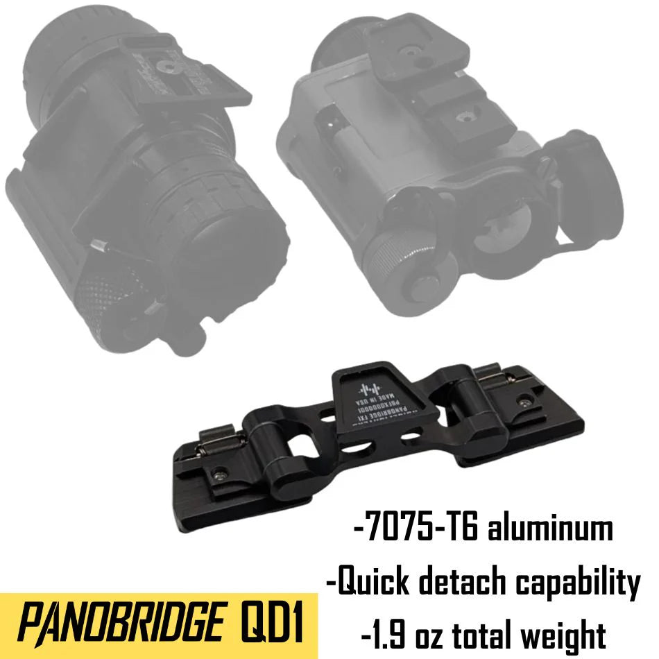 Noisefighters Panobridge QD1: Thermal / Night Vision Bridge with Dual QD Dovetail Arms