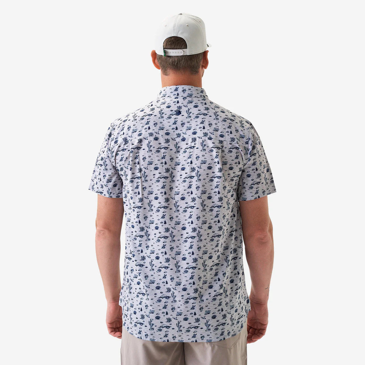 Burlebo Performance Button Up - Out West - Cream