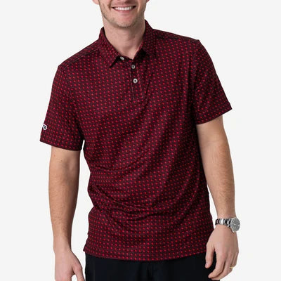 Burlebo Performance Polo - Texas - Black & Red