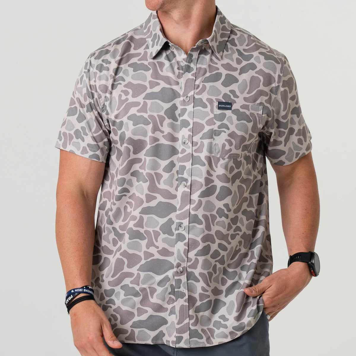 Burlebo Performance Button Up - Classic Deer Camo