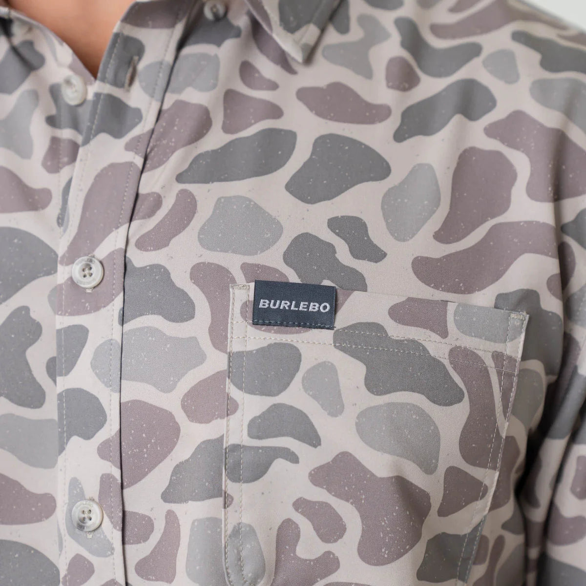 Burlebo Performance Button Up - Classic Deer Camo
