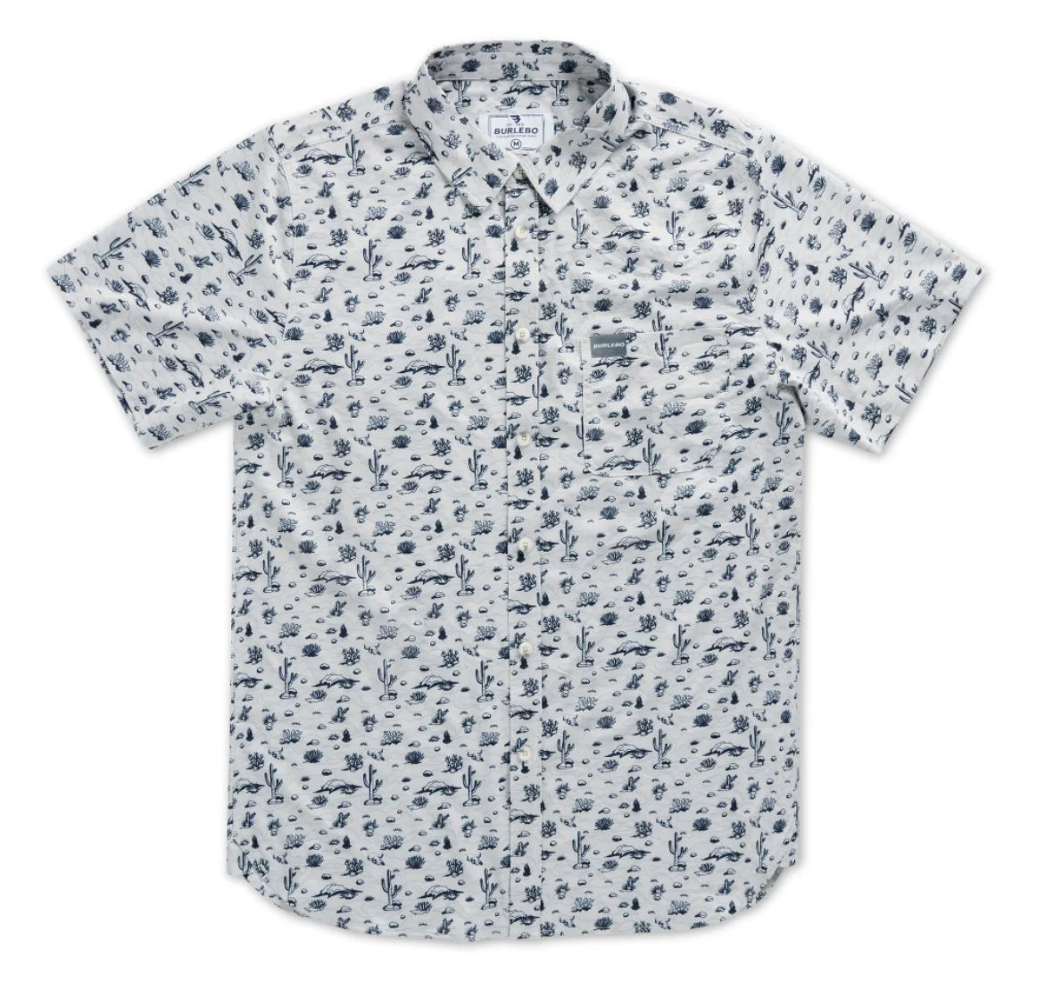 Burlebo Performance Button Up - Out West - Cream