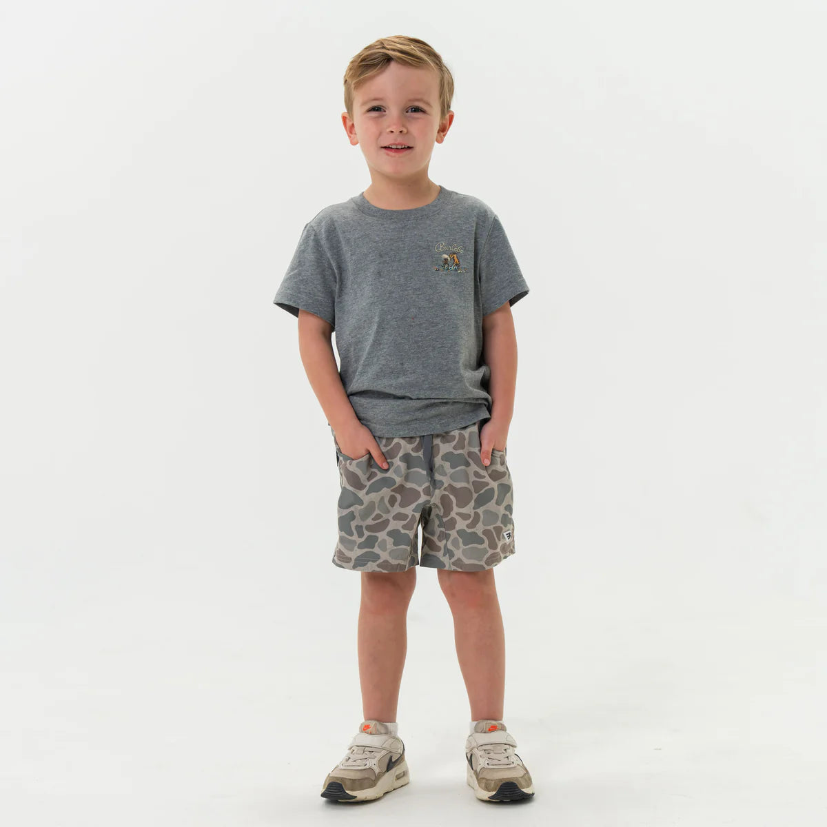 Burlebo Boys Athletic Shorts - Classic Deer Camo