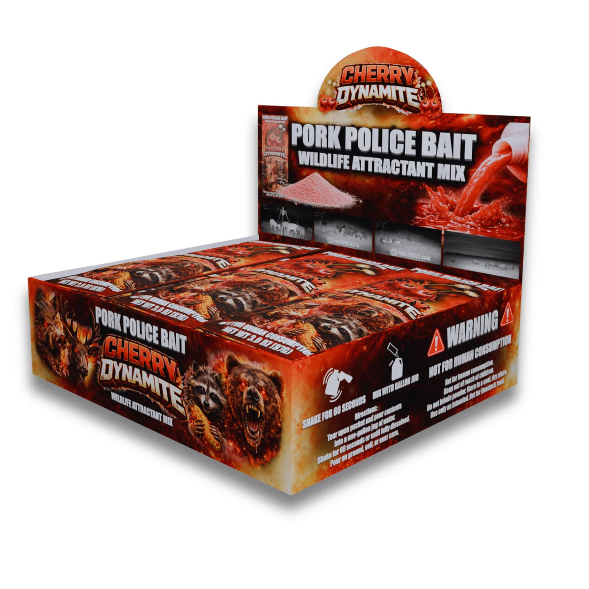 Pork Police Bait Cherry Dynamite Wildlife Attractant Mix (15) Pack Bulk Box