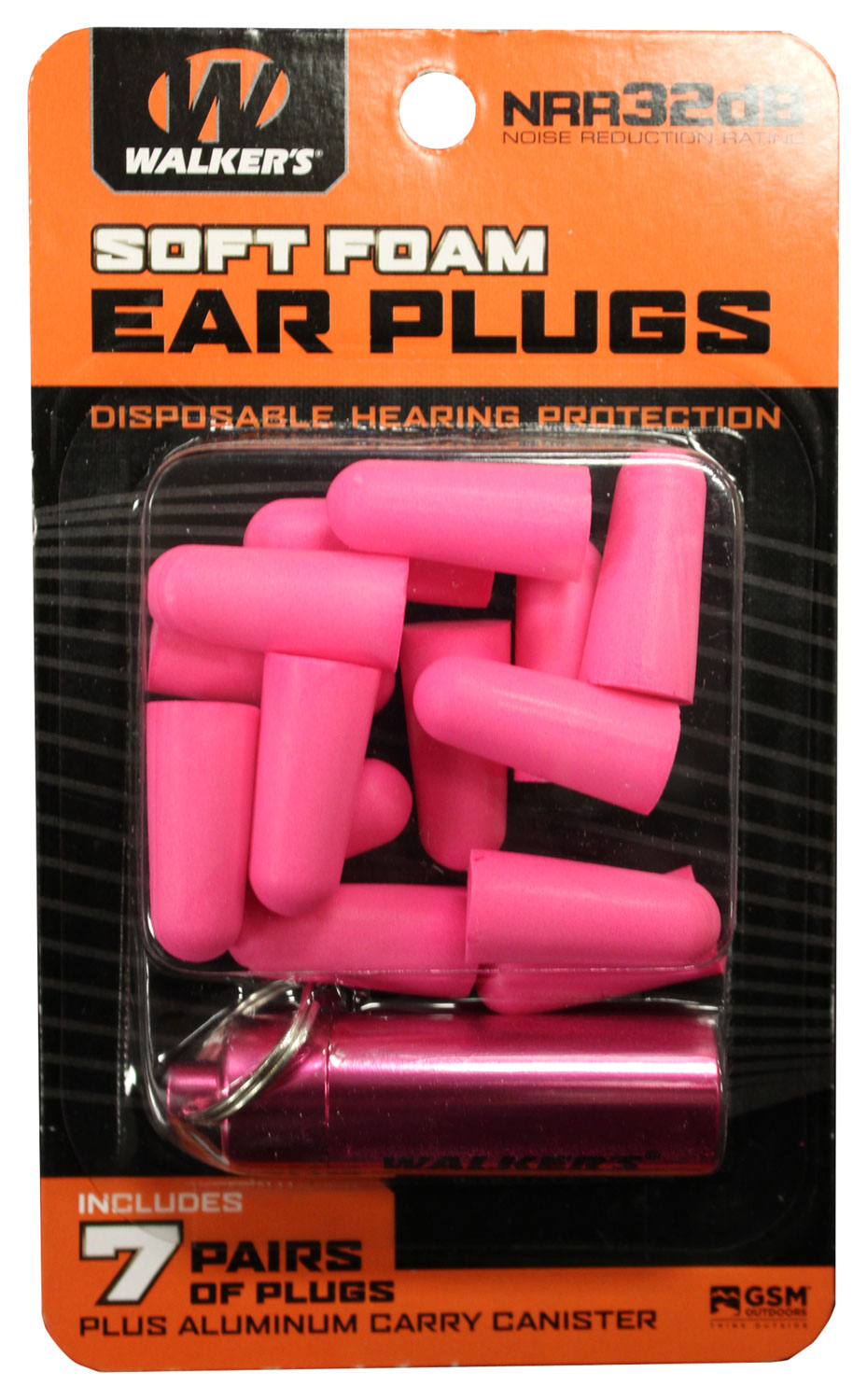 Walker's Foam Ear Plugs Foam 32 dB In - Adult 7 Pair