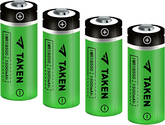 TAKEN Rechargeable 18500 Batteries(4) for iRay Bolt