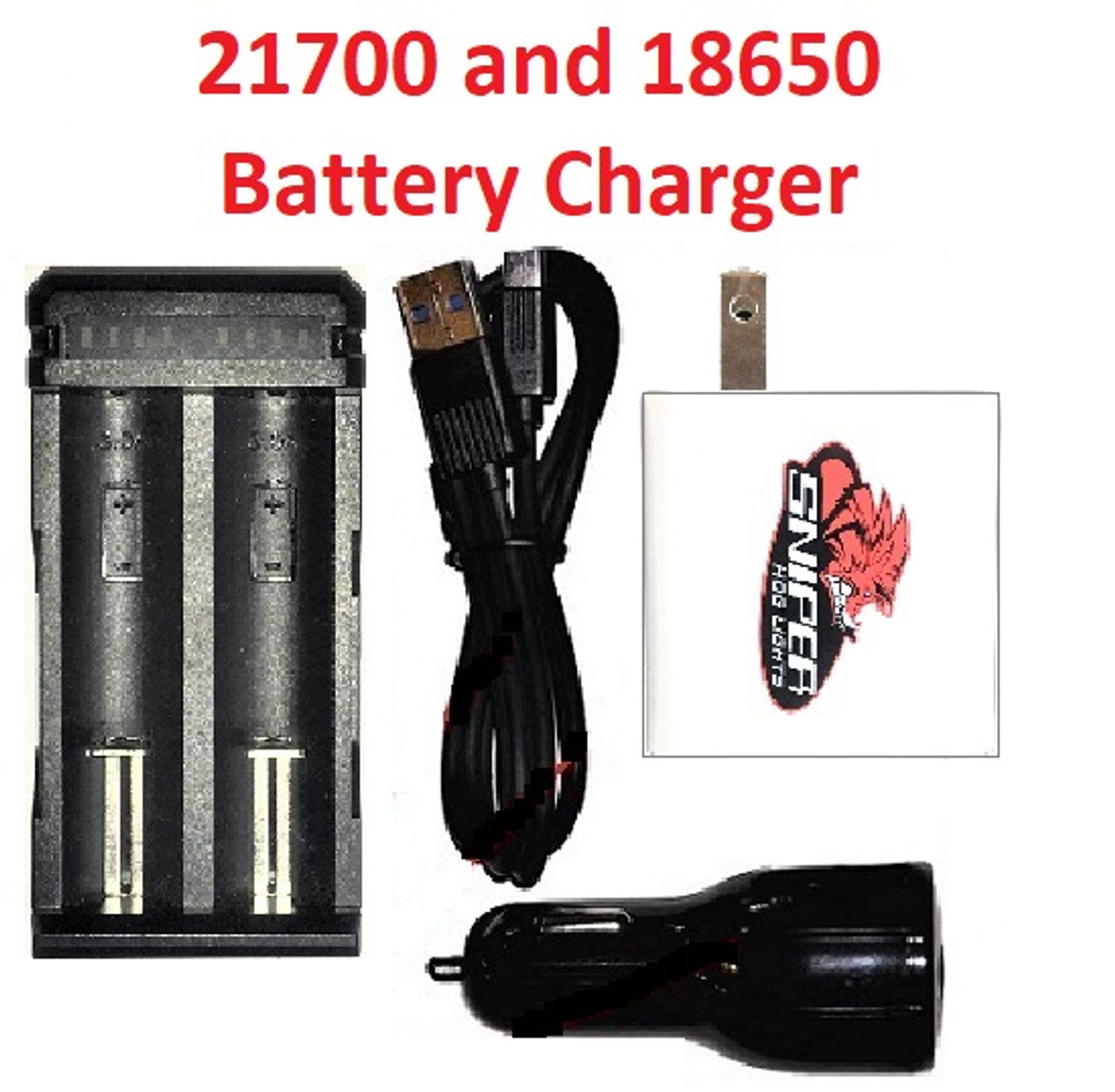 Sniper Hog Lights 21700/18650 battery Charger Sniper Hog Lights 21700/18650 battery Charger