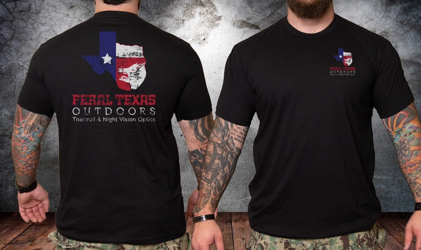 Feral Texas Outdoors Black T-Shirt