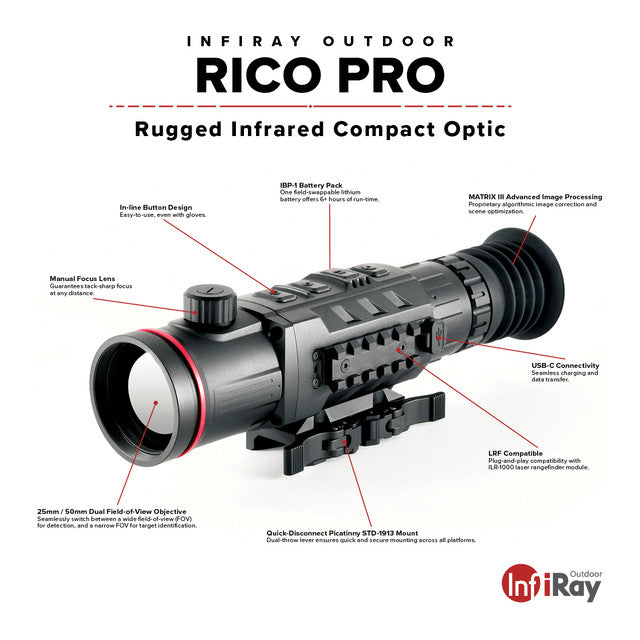 InfiRay Outdoor RICO PRO 640 Variable 25/50mm - Fall Sale