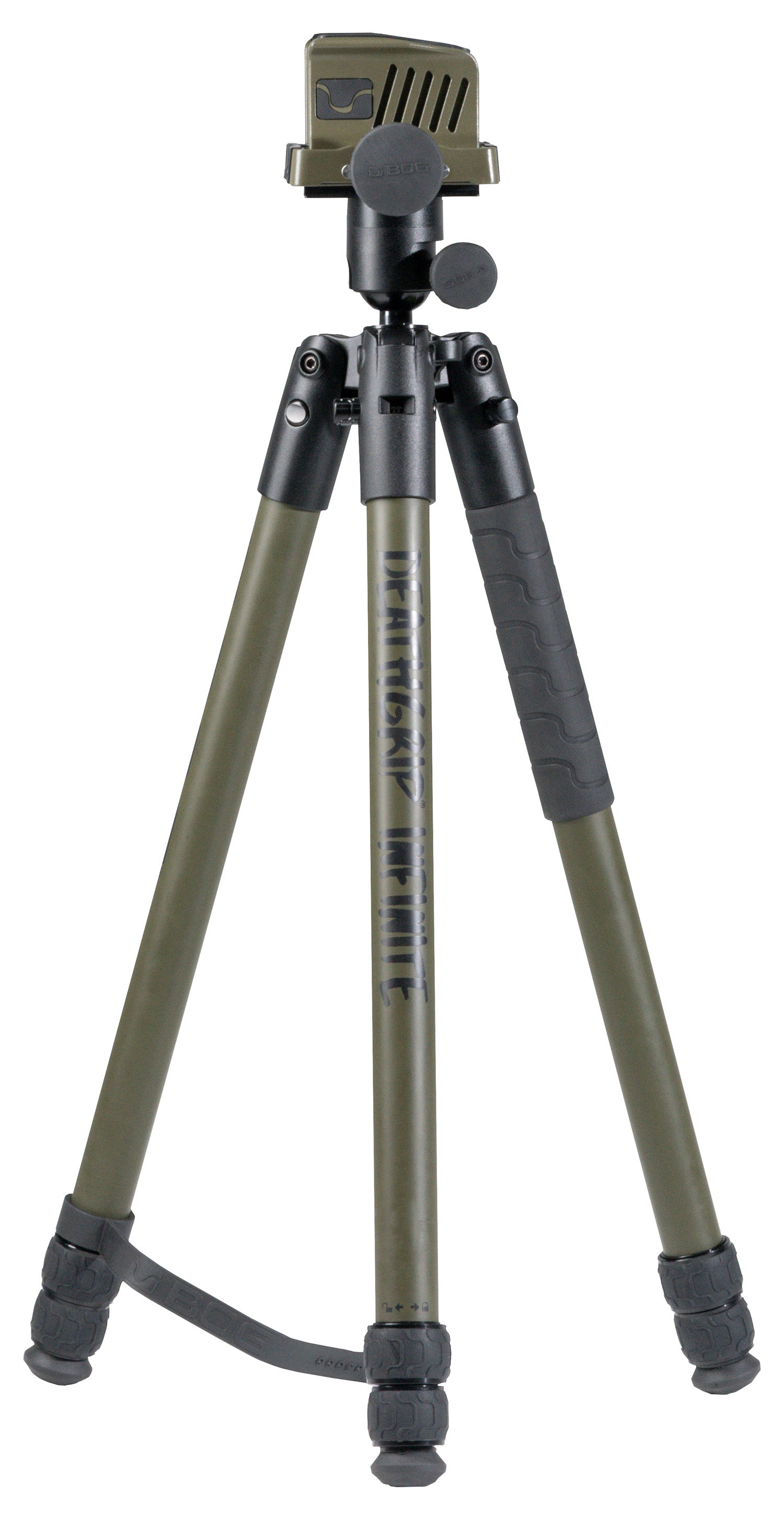 Bog Pod DeathGrip Infinite Tripod with Ball Head mount - Aluminum Black/OD Green