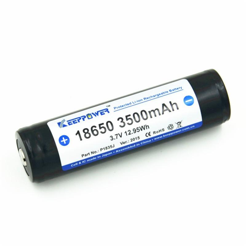 18650 KeepPower 3500mAh Protected Button Top Battery(2)