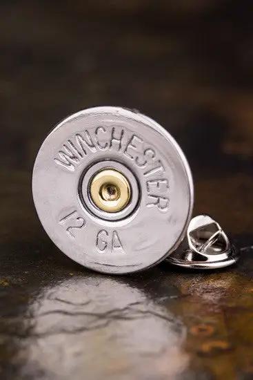 12 Gauge Shotgun Shell Tie Tac Hat Pin, Bullet Tie Tack