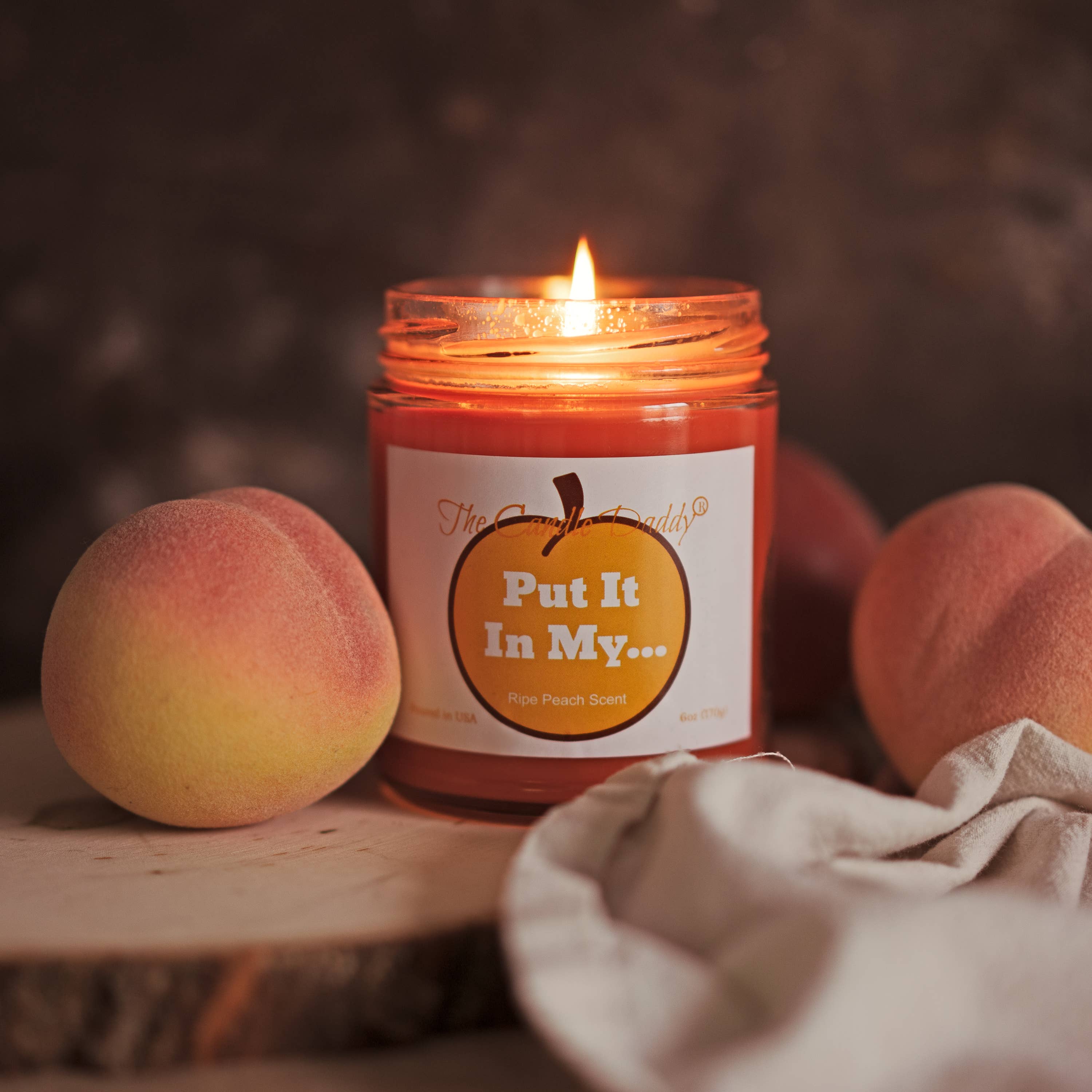The Candle Daddy - PUT IT IN MY... - JUICY RIPE PEACH SCENTED CANDLE