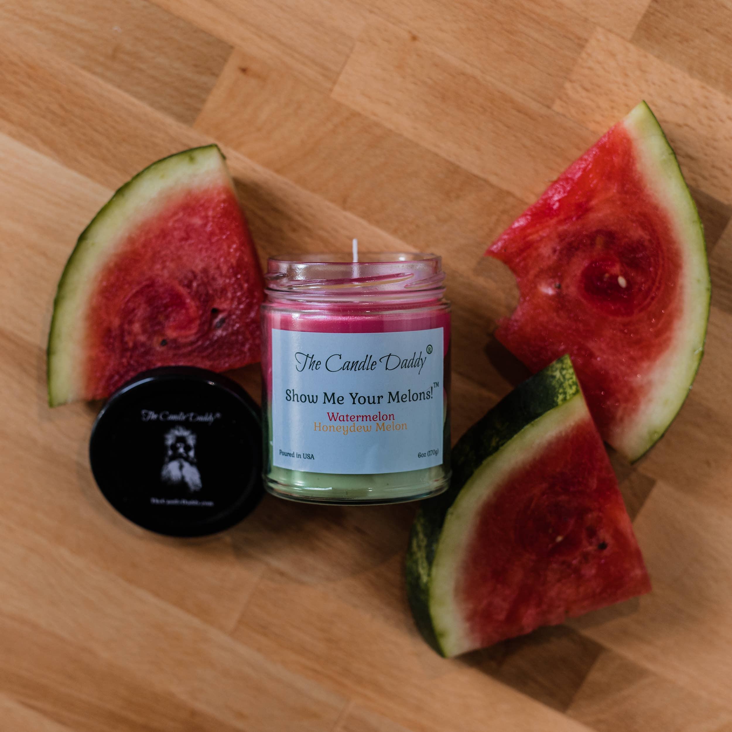 The Candle Daddy - Show Me Your Melons - Watermelon & Honeydew Scented Candle