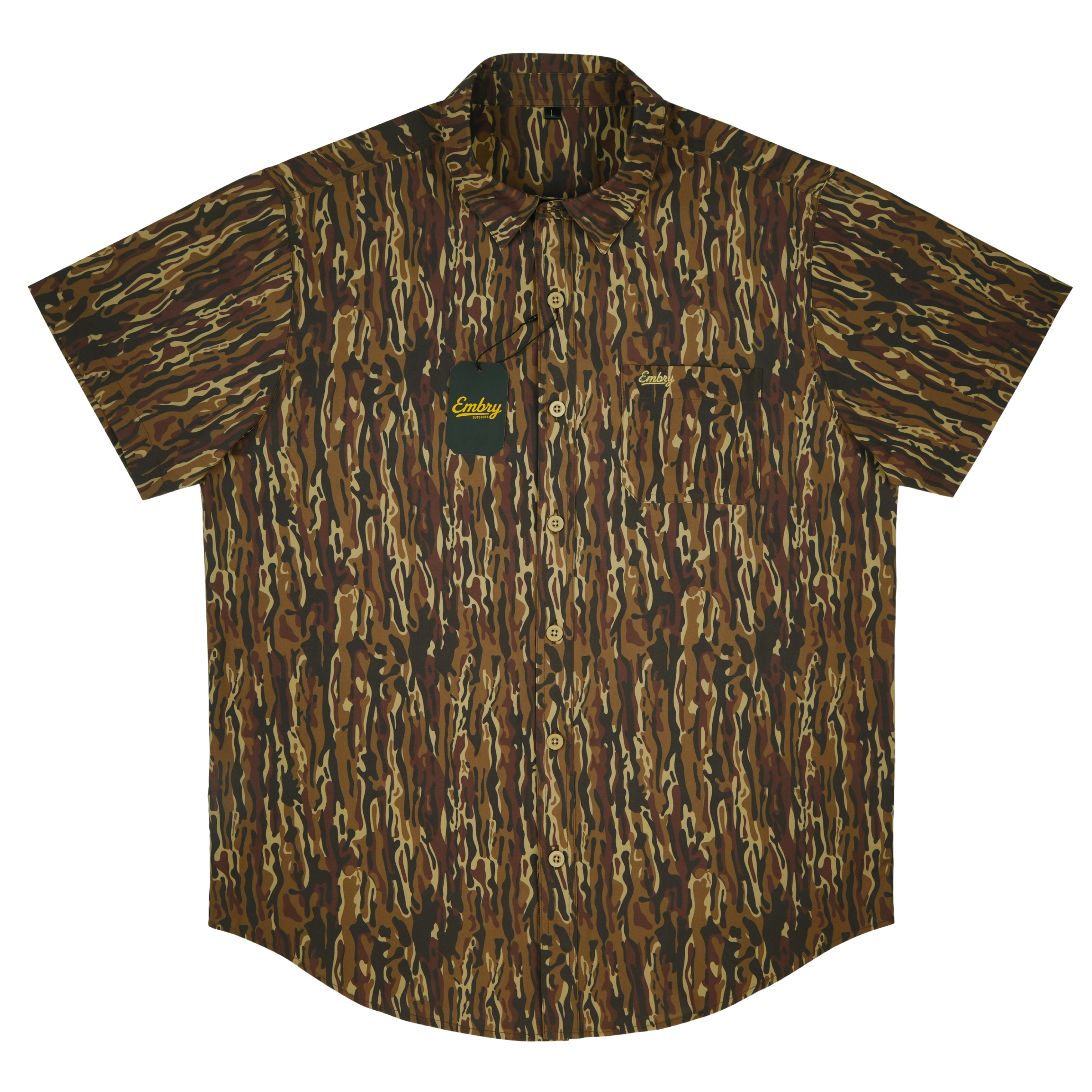Performance Button Up - Brown Ranch
