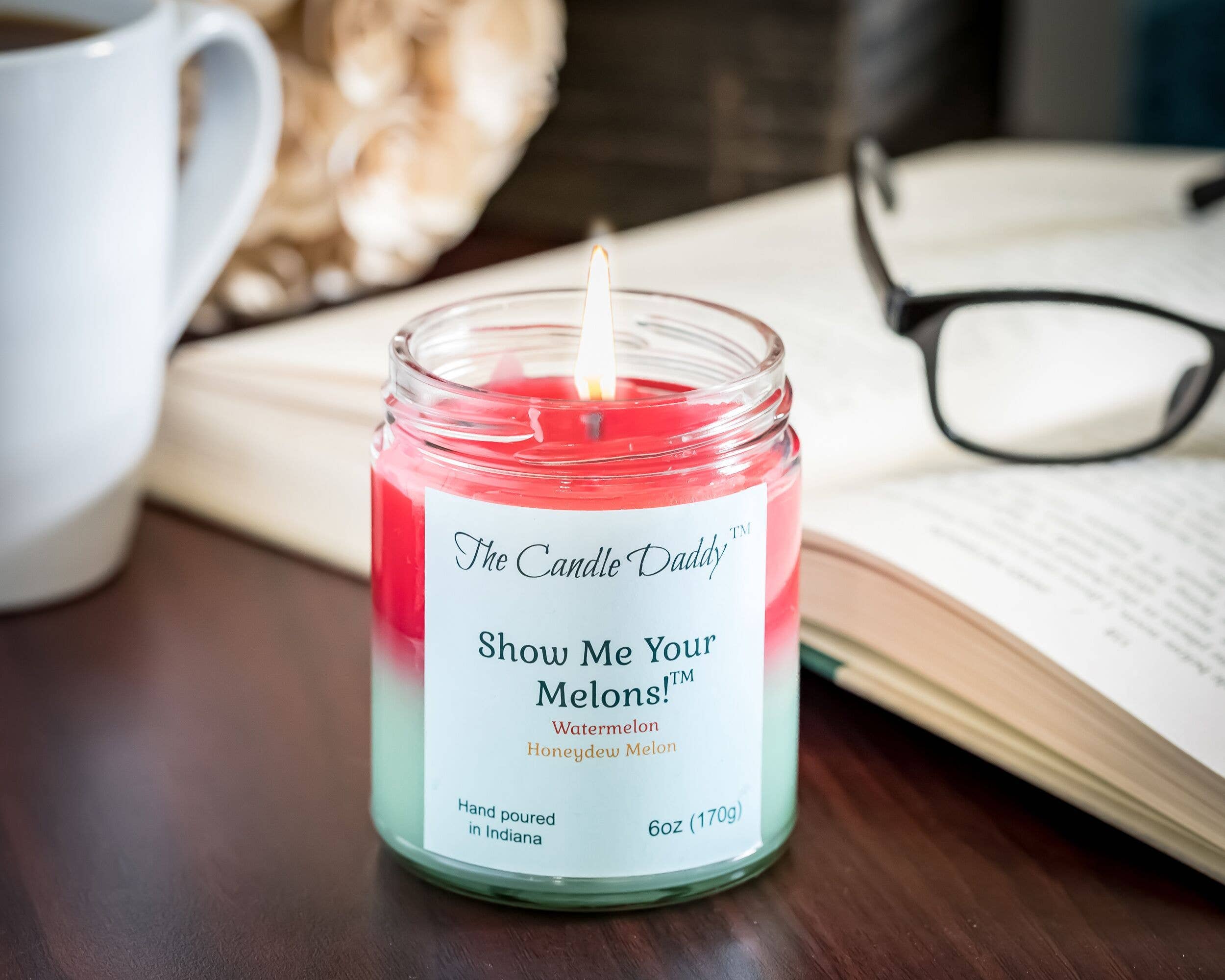 The Candle Daddy - Show Me Your Melons - Watermelon & Honeydew Scented Candle