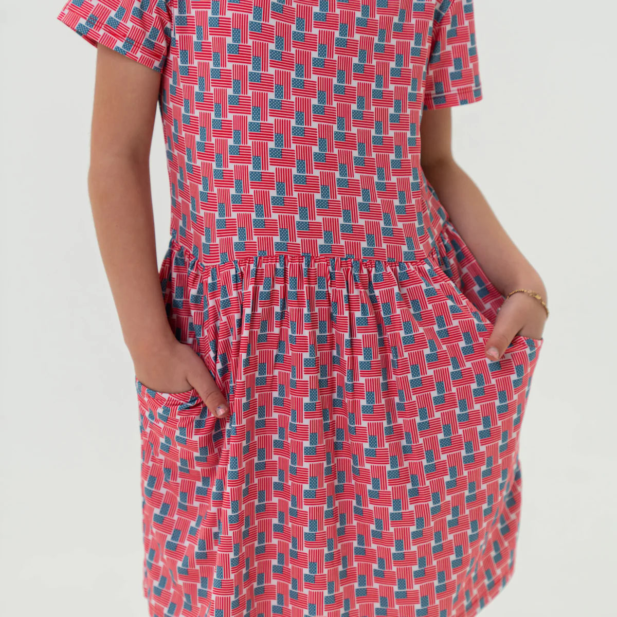 Burlebo Youth Girls - Moxie Dress - American Flags