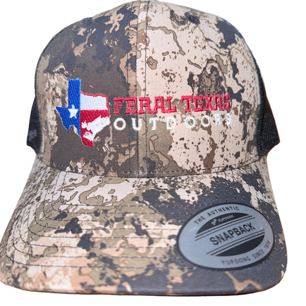 Feral Texas Outdoors Veil Camo Hat - Embroidered Logo