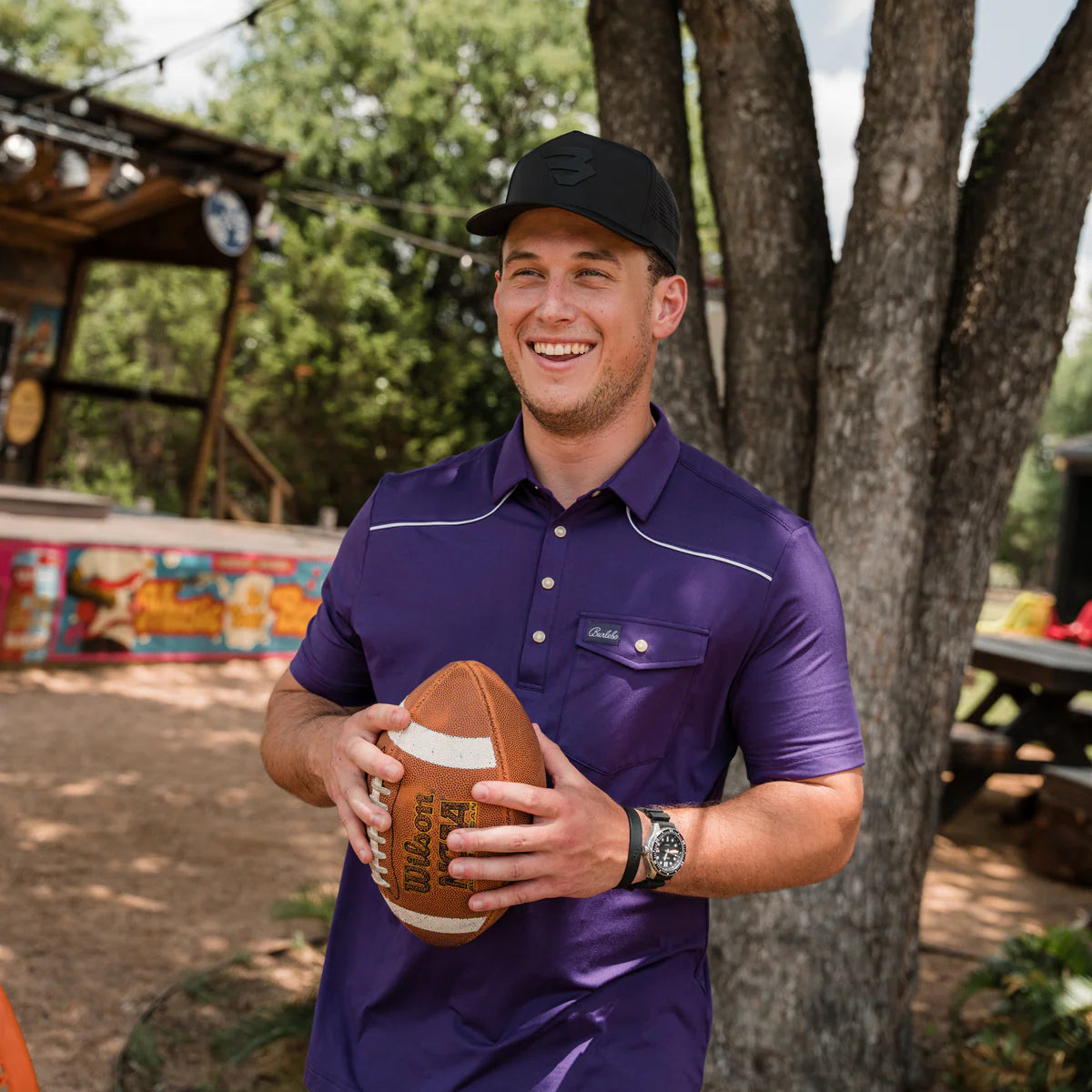 Burlebo Pearl Snap Performance Polo