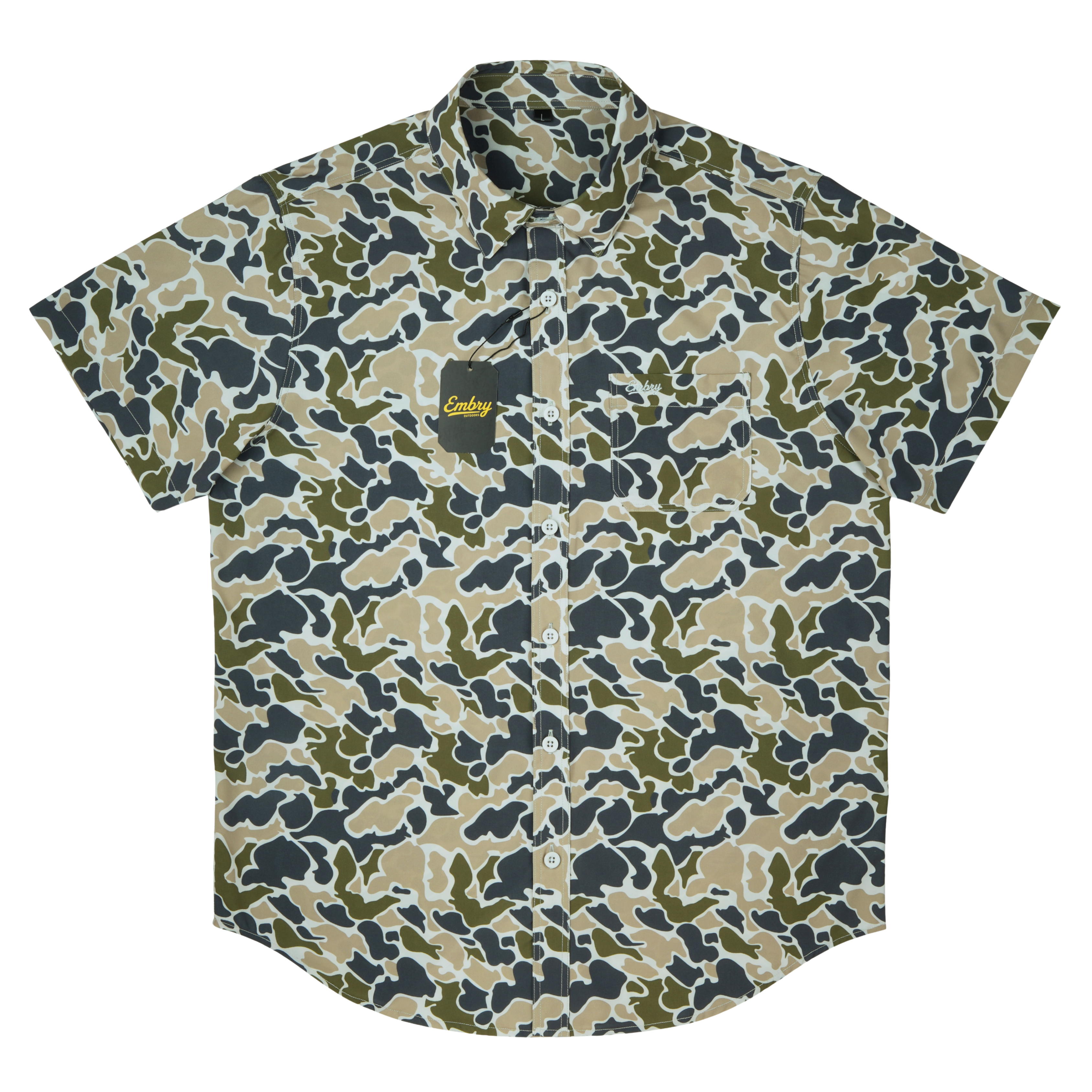 Performance Button Up - Marsh Duck