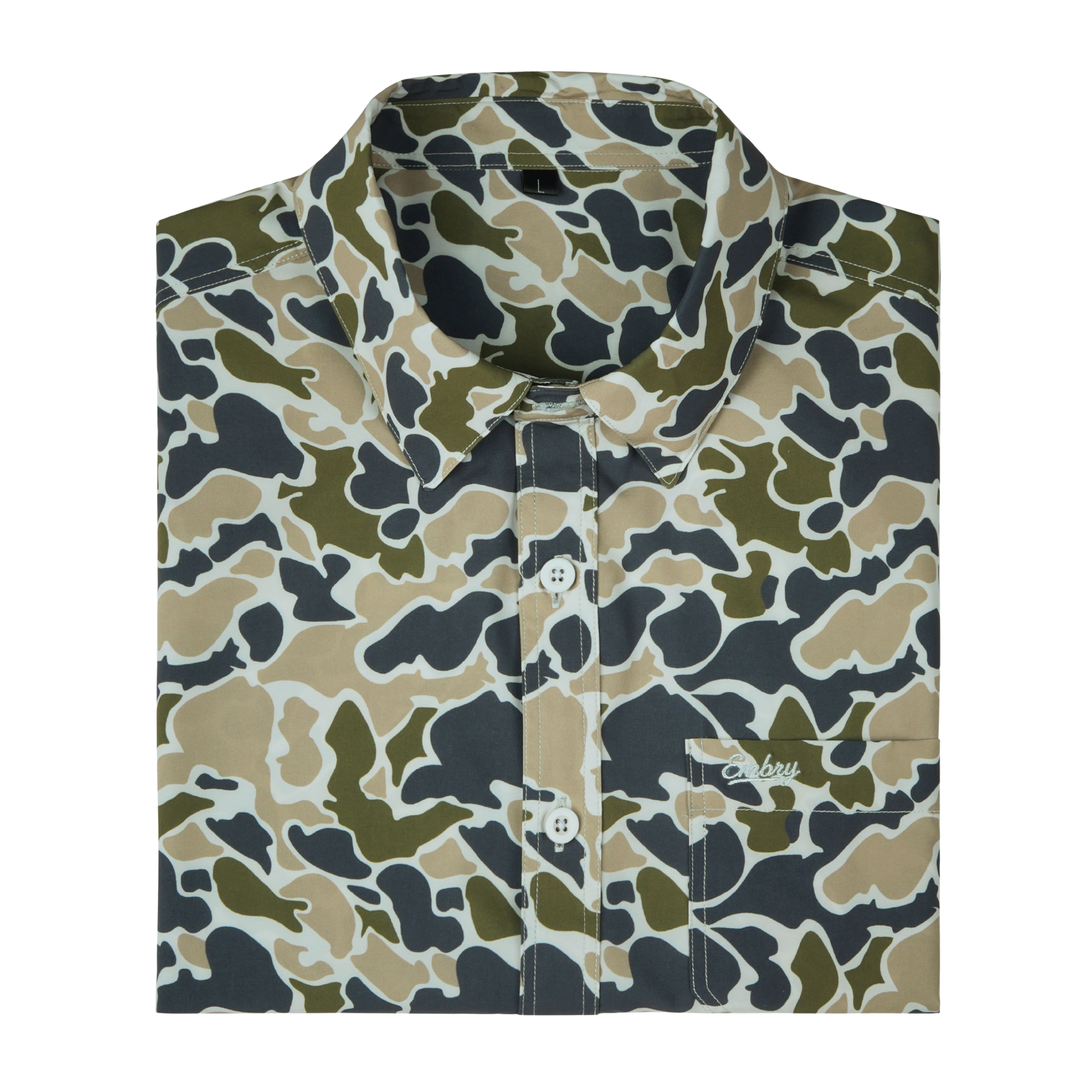 Performance Button Up - Marsh Duck