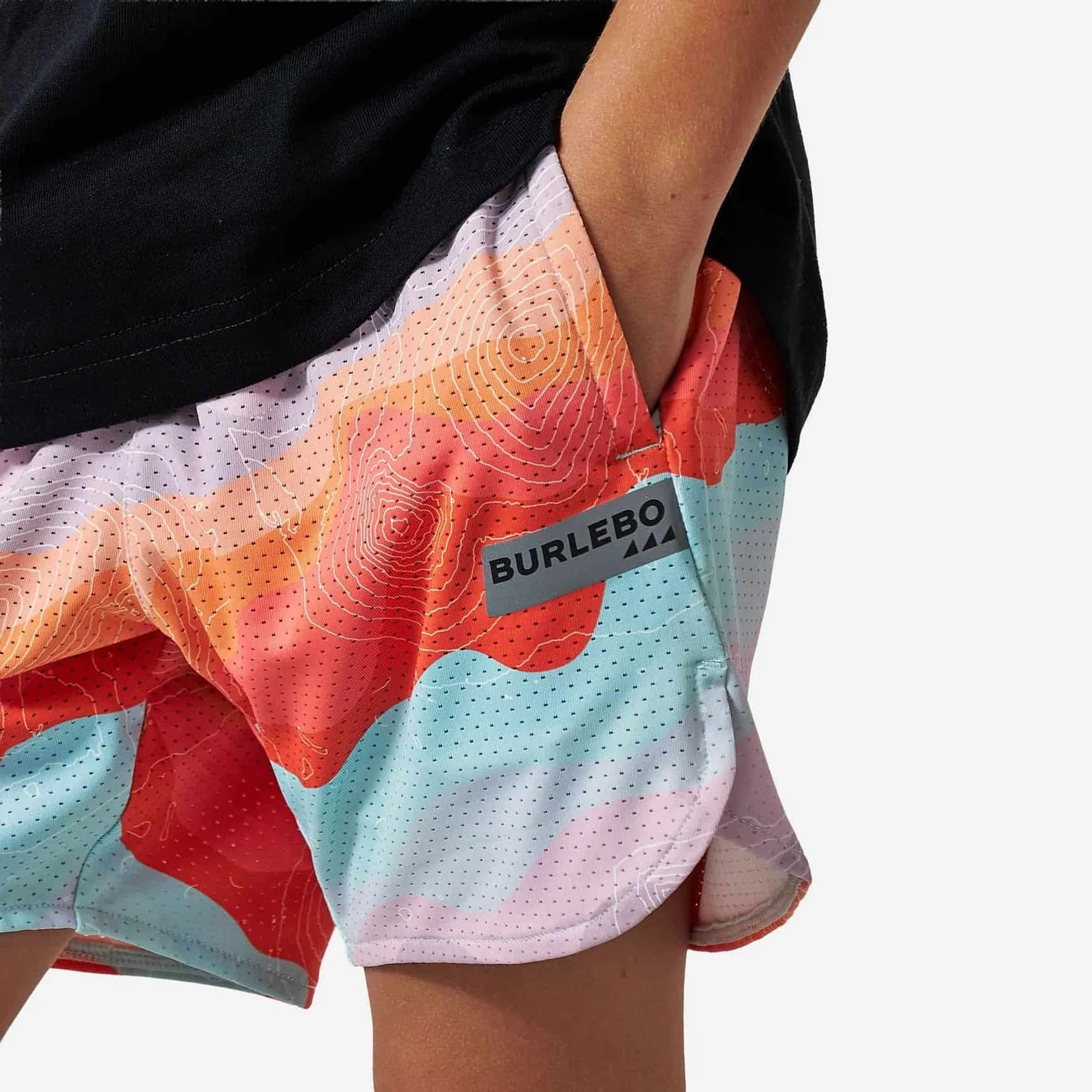 Burlebo Youth Mesh Training Shorts - Sedona Topo