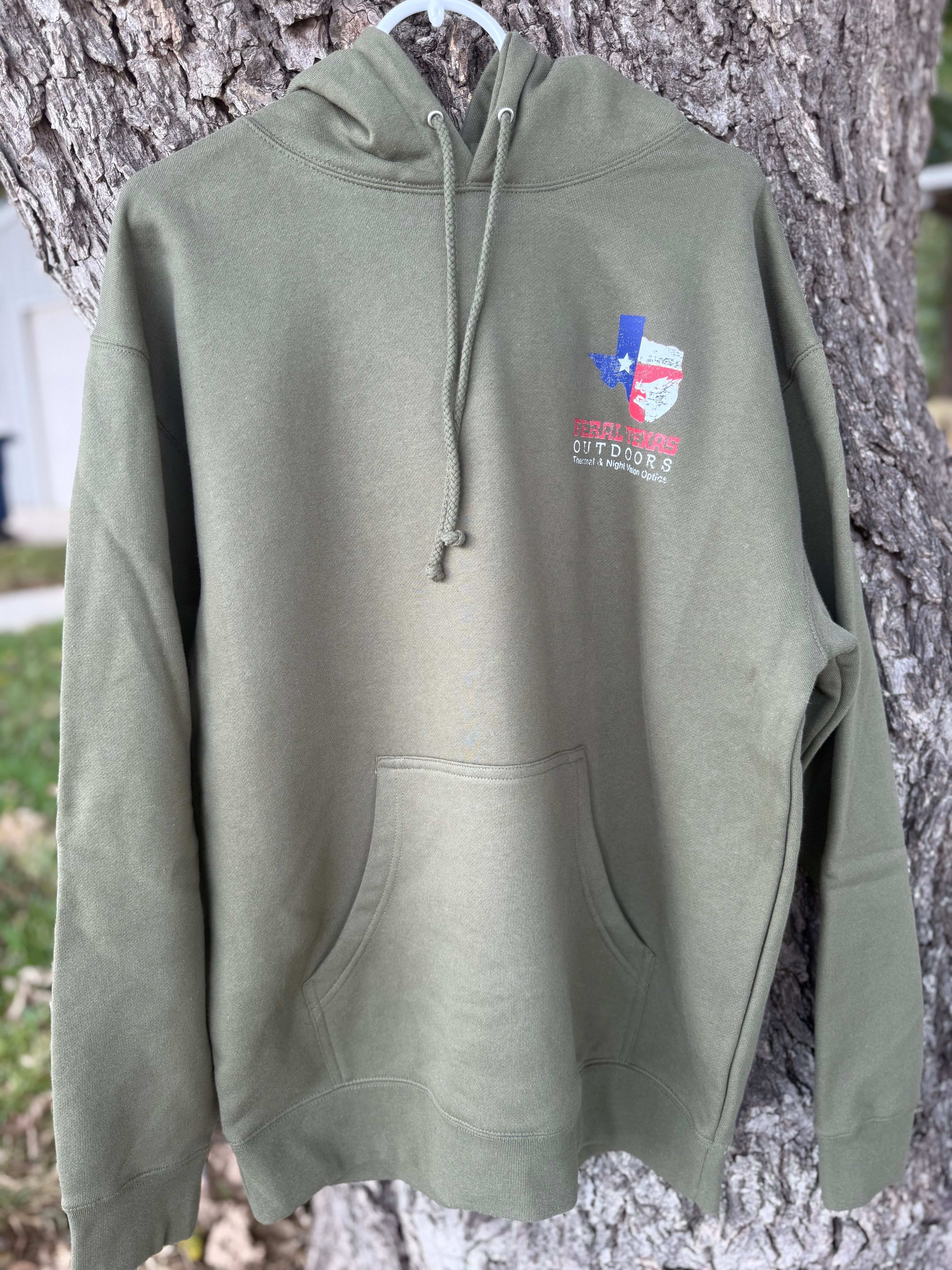 Feral Texas Outdoors Hoodie - OD Green
