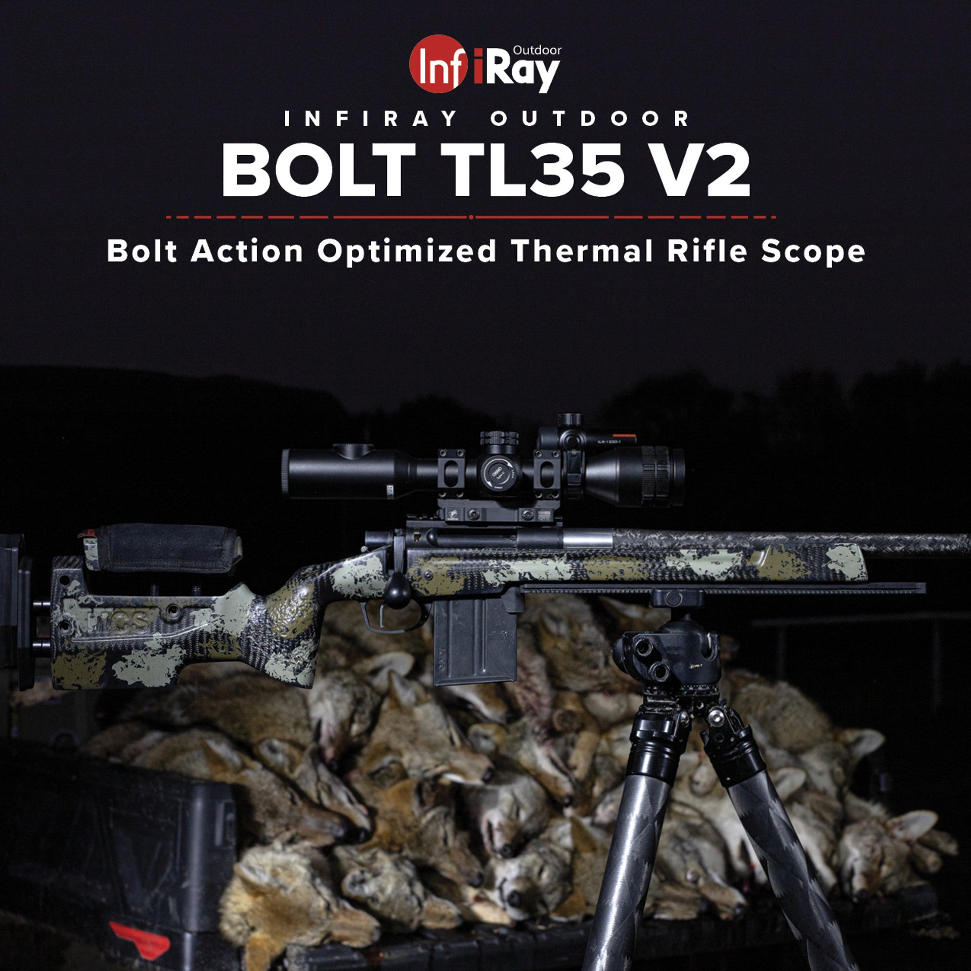 InfiRay Outdoor BOLT TL35 V2 with FREE Battery Extender Kit and QD mount