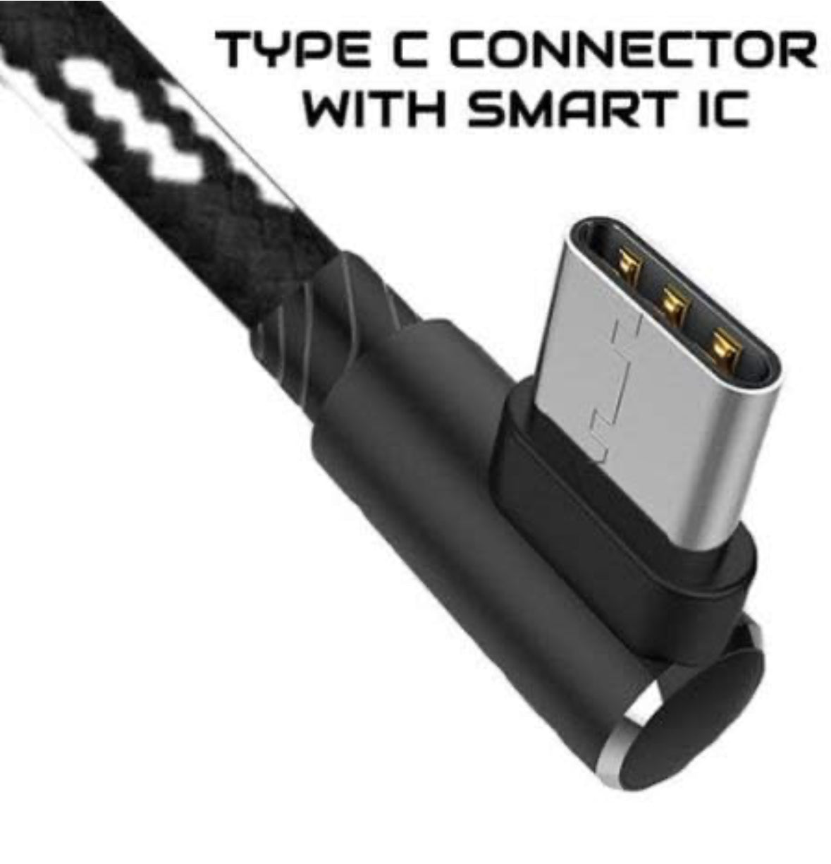 5in USB-C Cable, 90 Degree Right Angle Cord