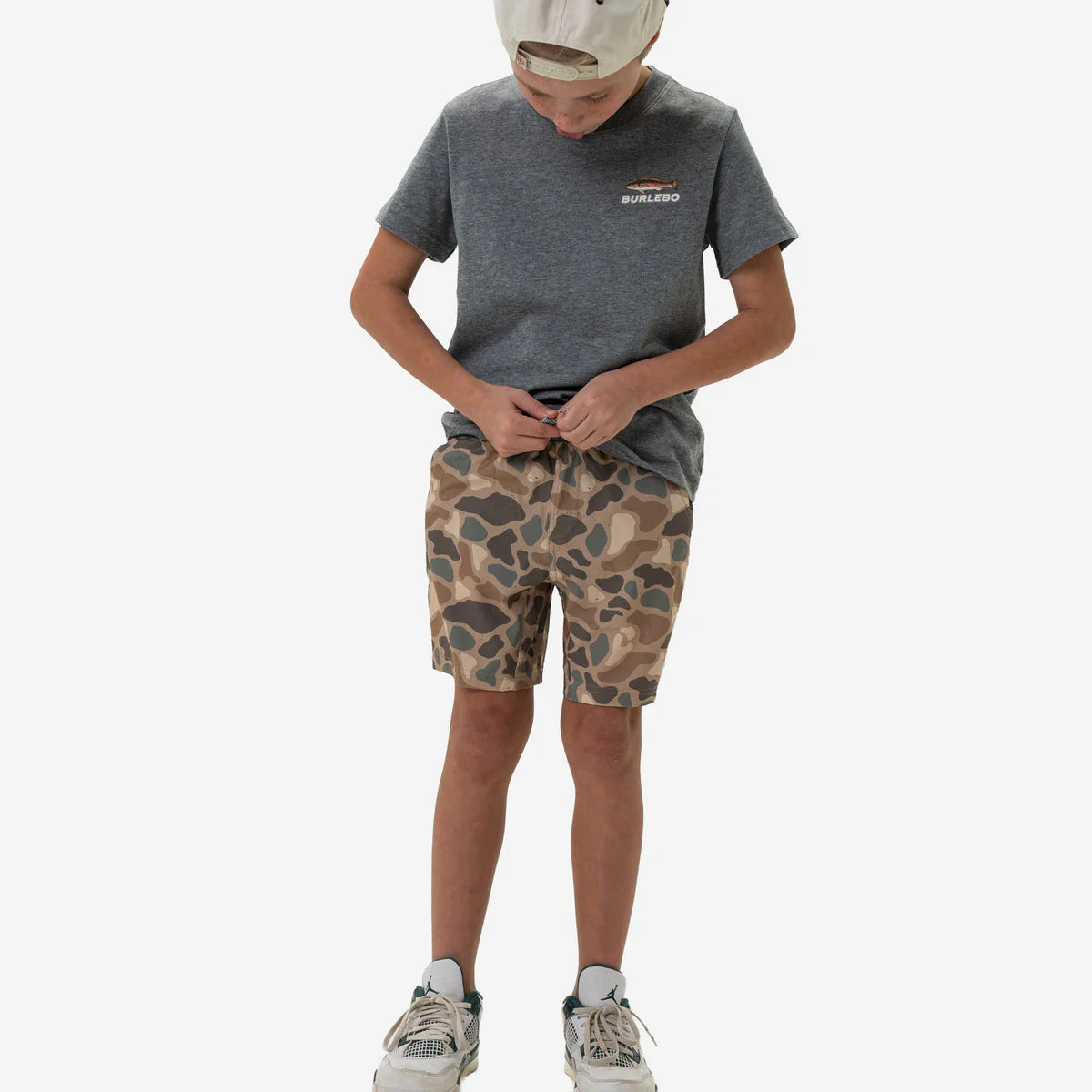 Burlebo Boys Athletic Shorts - Pintail Camo