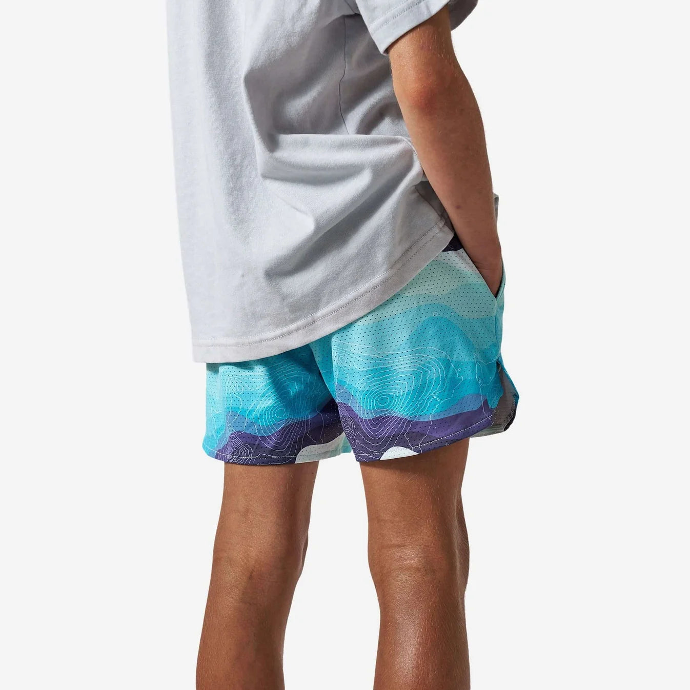 Burlebo Youth Mesh Training Shorts - Tundra Topo