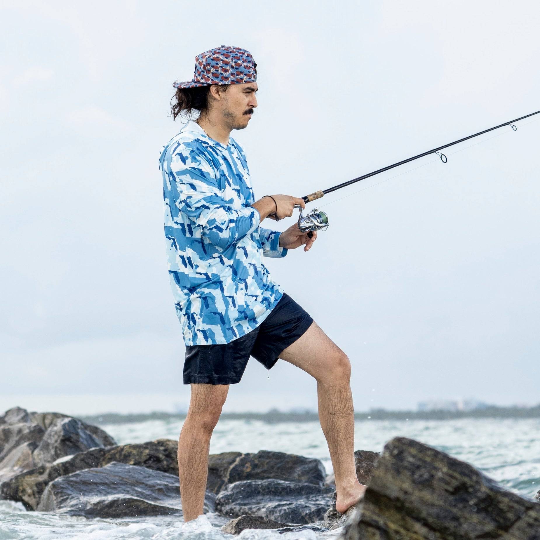 Everyday Outdoors Florida Camo - Fishing Long Sleeve Hoodie