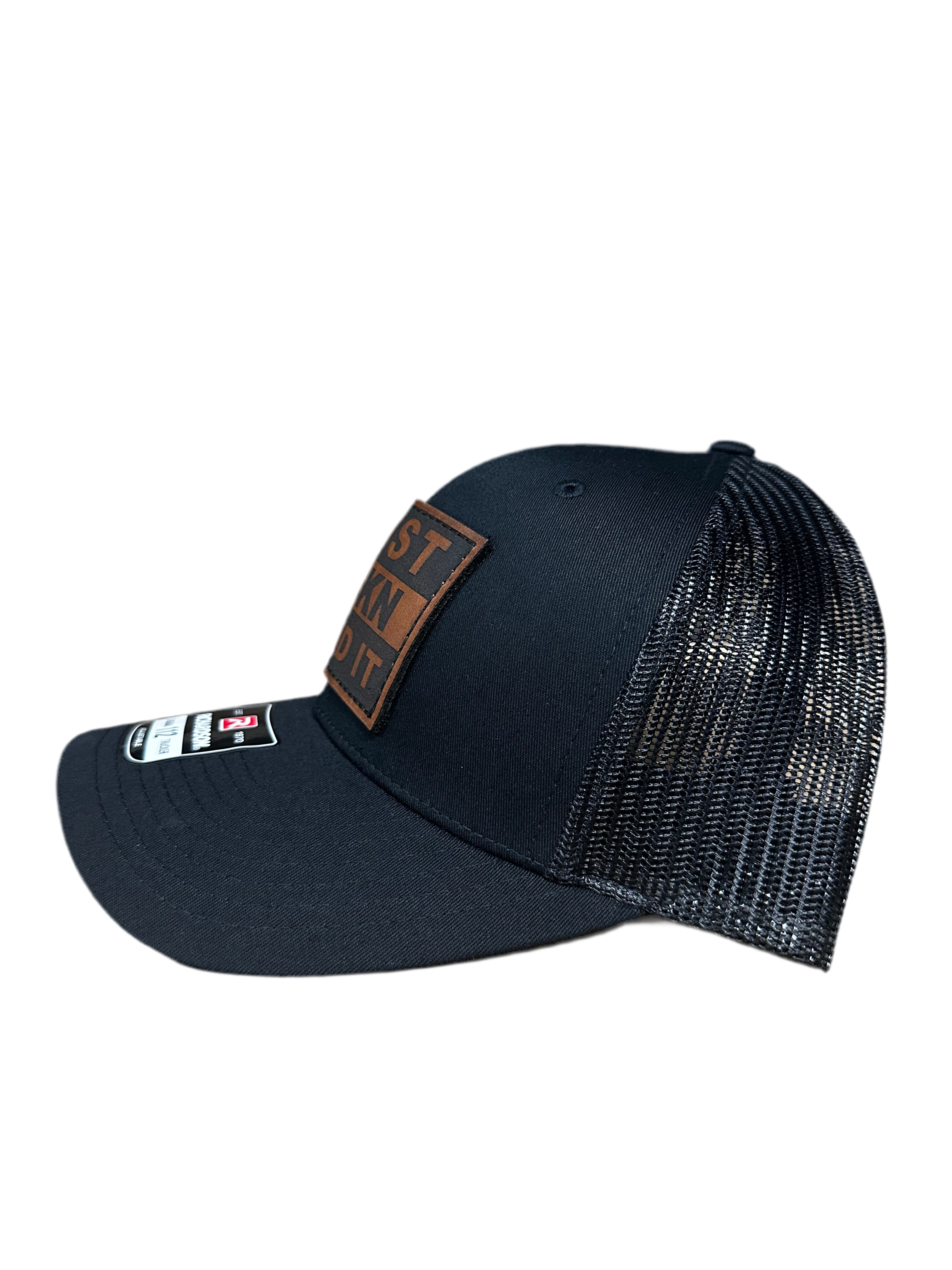 JUST FCKN SEND IT - Black Richardson Hat w/ Leather Patch