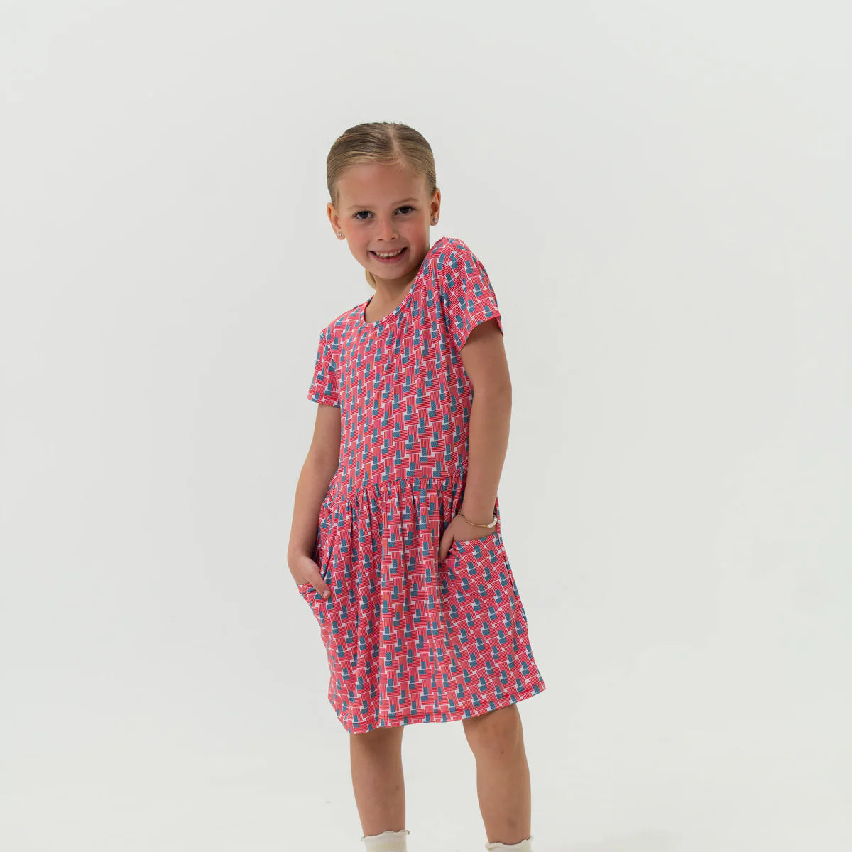 Burlebo Youth Girls - Moxie Dress - American Flags