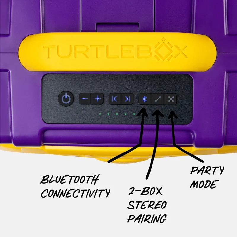 Turtlebox Original: GEN 3 - Game Day Color - Purple & Gold