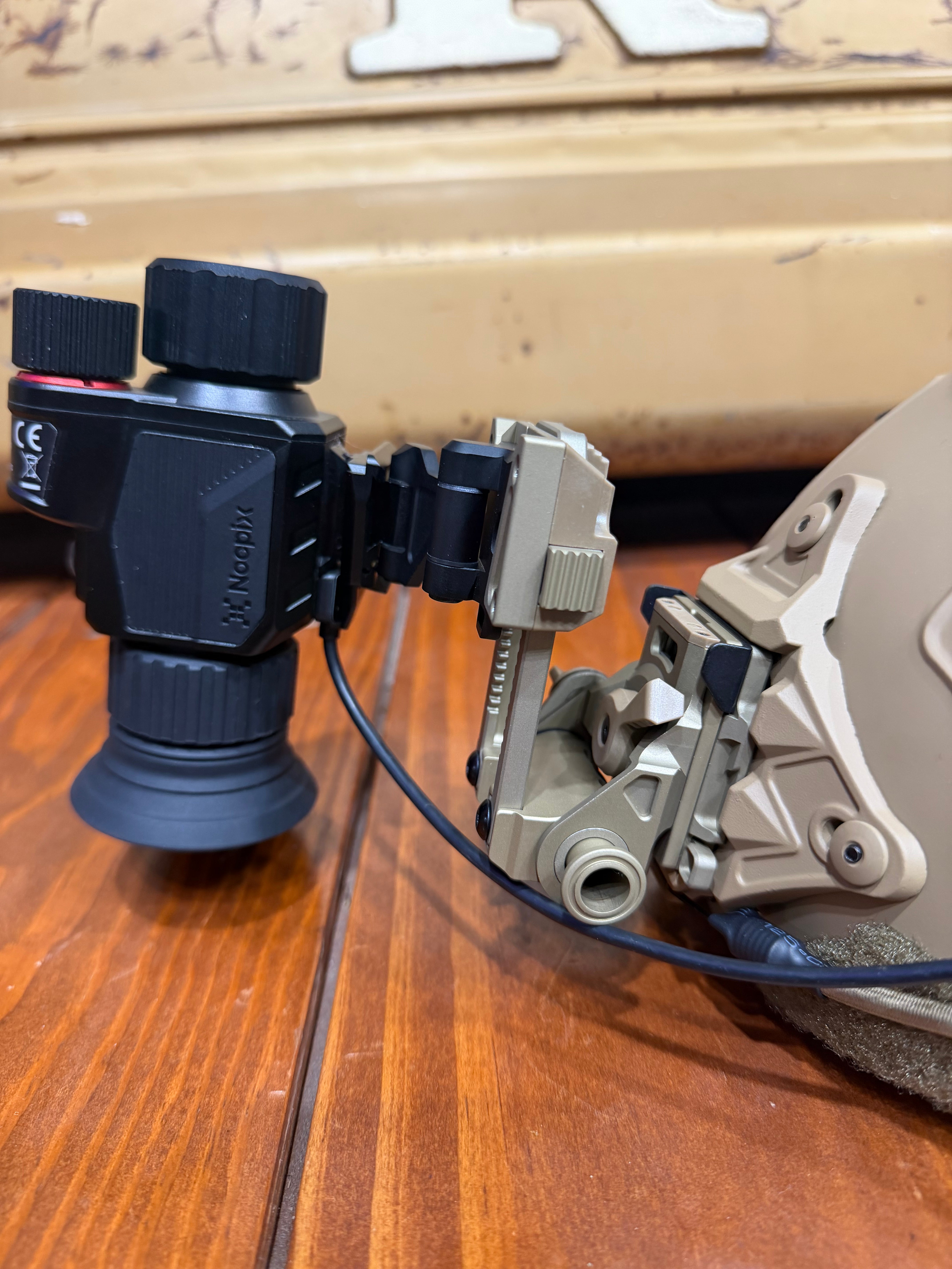 Nocpix Mini 2 H25 640 Thermal & Digital NV Helmet Mounted Monocular WITH Full Helmet Setup