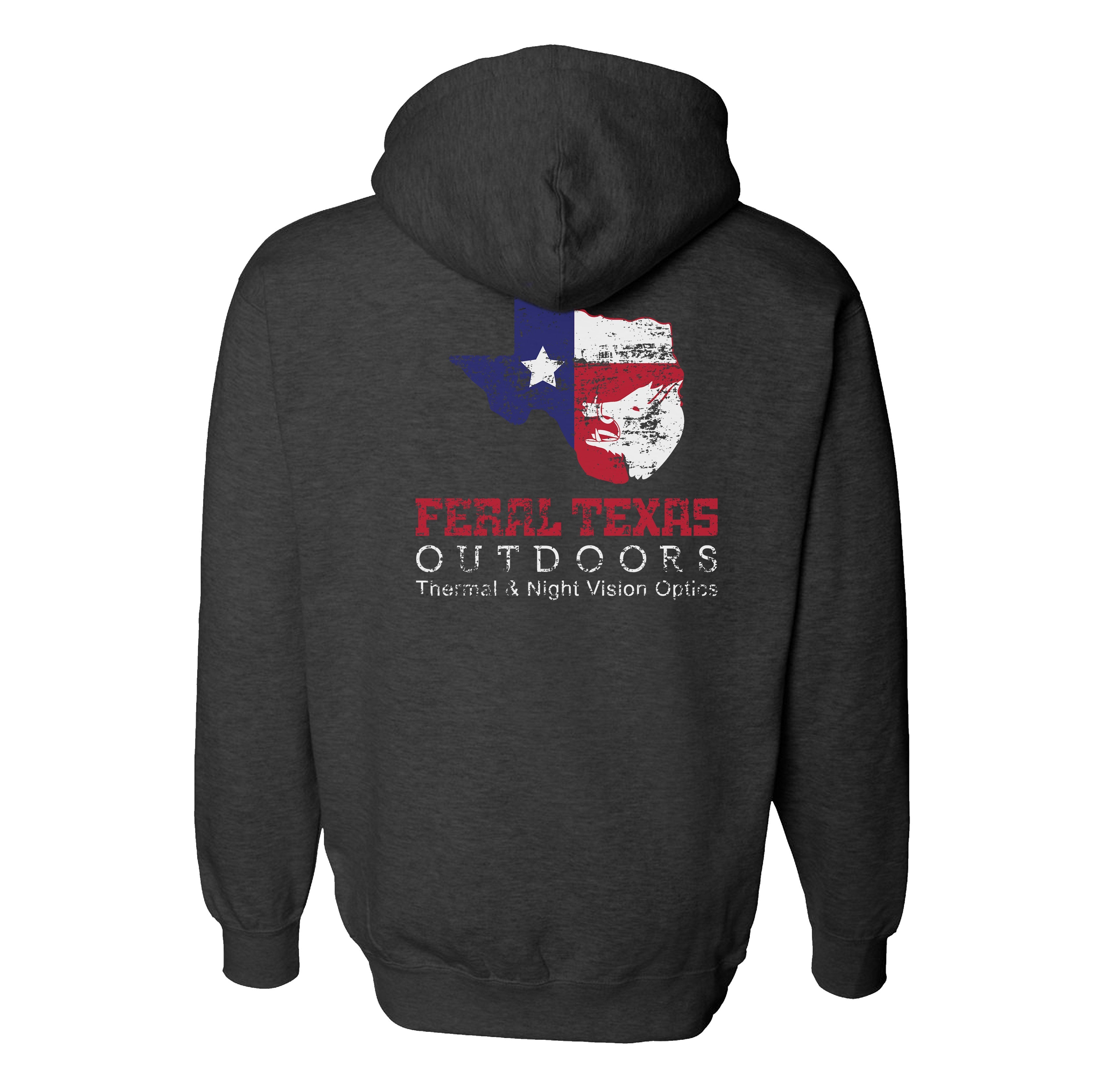 Feral Texas Outdoors Youth Hoodie - Charcoal Heather