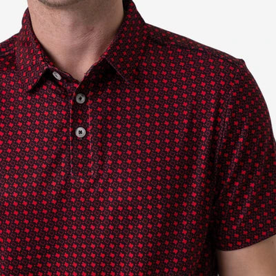 Burlebo Performance Polo - Texas - Black & Red