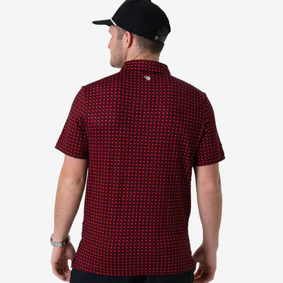 Burlebo Performance Polo - Texas - Black & Red