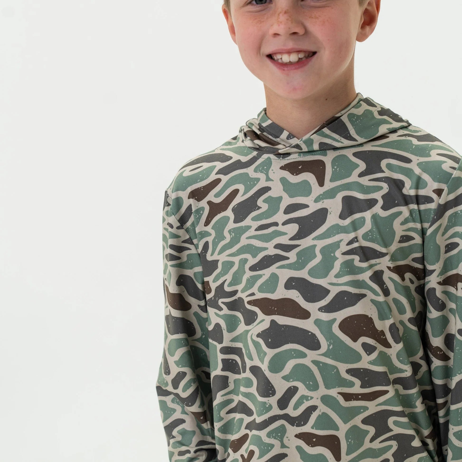 Burlebo Youth Performance Hoodie - Retro Duck Camo