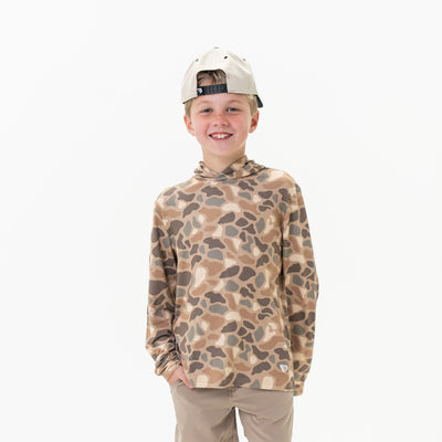 Burlebo Youth Performance Hoodie - Pintail Camo-XL
