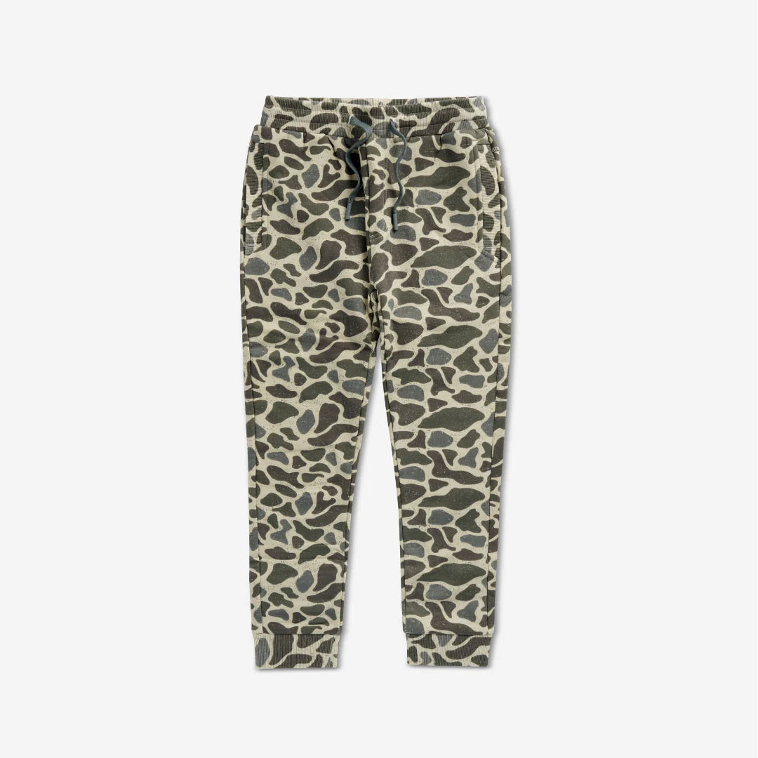 Burlebo Youth Fleece Jogger - Classic Deer Camo - Medium